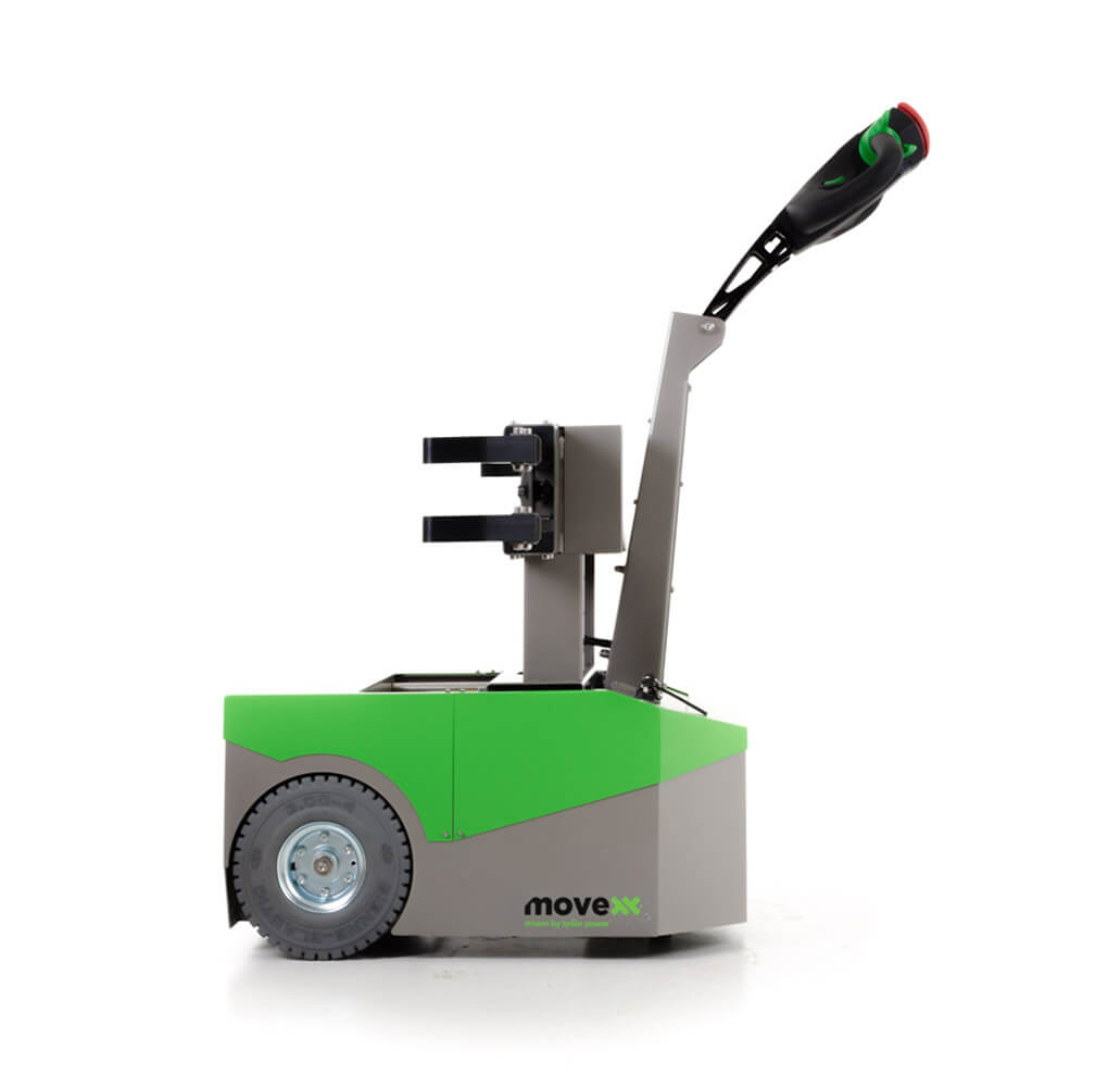 ručně vedený elektrický tahač movexx tt500-s-hh pro manipulaci nemocničních lůžek