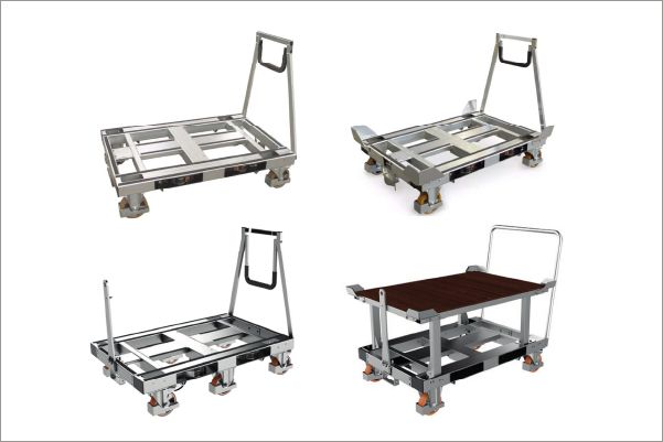 plošinové přepravní vozíky pallet size dolly od k.hartwall