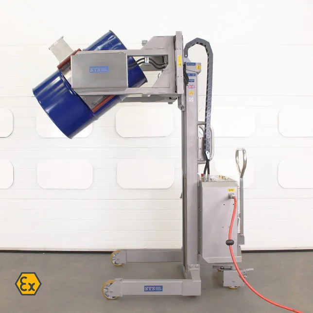 nerezovy elektricky obracec sudu atex STP01 RRH01 SS