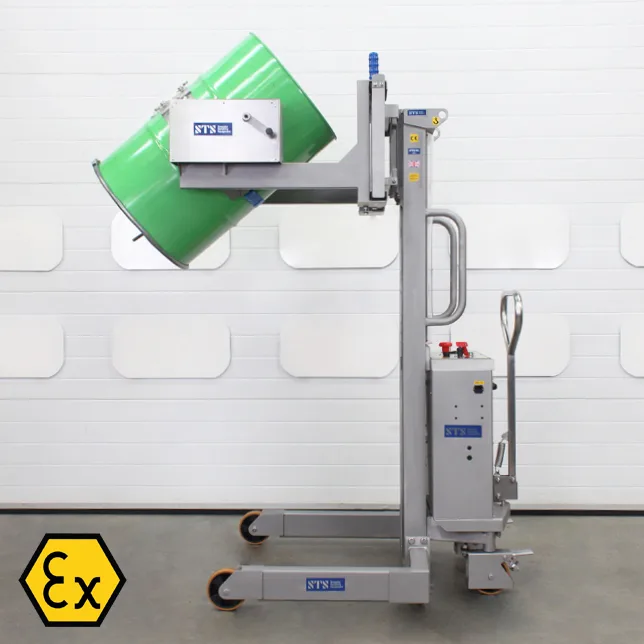pneumaticky nerezovy obracec sudu atex STP01 DRU01 SS